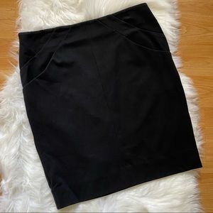 Diane Von Furstenberg Black Pencil Skirt Career Party Parisian